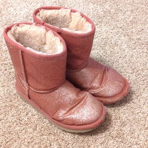 Kids UGGs, glitter pink, size 3, used